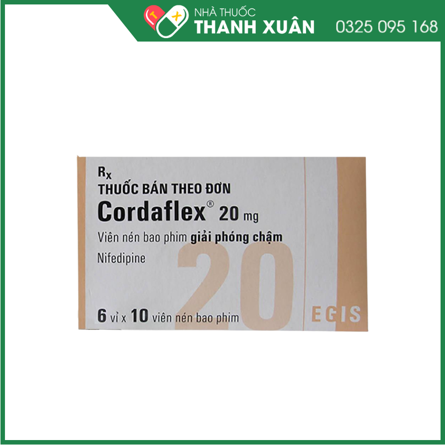 Cordaflex 20mg điều trị tăng huyết áp